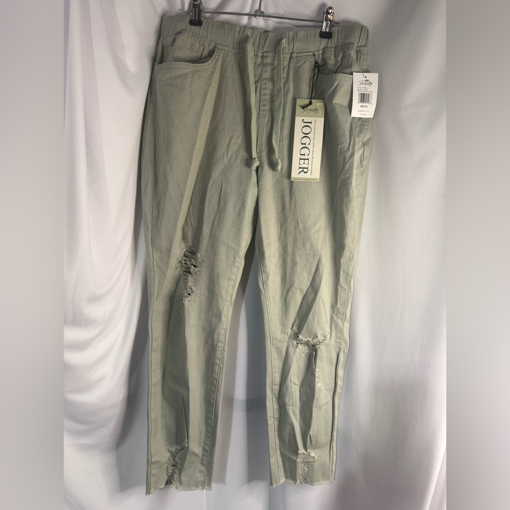 Royalty For Me Womens Distressed Joggers